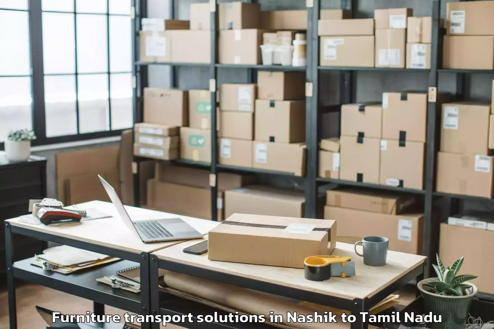 Trusted Nashik to Vilattikulam Furniture Transport Solutions